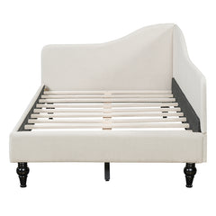 Bellemave® L-Shaped Linen Daybed,with Solid Wood Legs