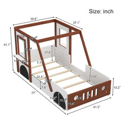 Bellemave® Twin Size Fun Play Design Platform Bed in Car-Shaped