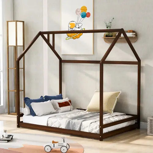 Bellemave® Montessori Wood House Bed