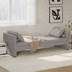 Bellemave® Modern Upholstered Chaise Lounge Daybed with Pillows, No Mattress Needed