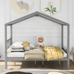 Bellemave® Wood House Bed with Storage Space