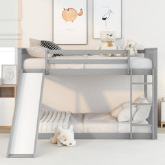 Bellemave® Full Size Bunk Bed with Slide and Ladder