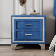 Bellemave® Mid Century Nightstand with 2-Drawer and Metal Legs Bellemave®
