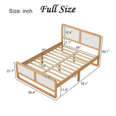 Bellemave® Modern Style Solid Wood Platform Bed