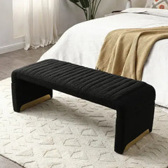 Bellemave® Modern Upholstered Sherpa Fabric Ottoman Bench Bellemave®