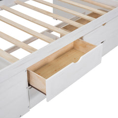 Bellemave® Wooden Daybed with Drawers and Shelves