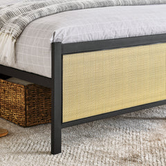 Bellemave® Metal Platform Bed with LED light