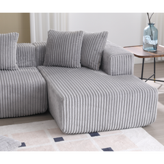 Bellemave® 131" U-shaped Modular Sectional Couch with 8 Pillows