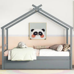 Bellemave Twin Size House-shaped Bed with Trundle Bellemave