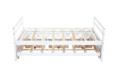 Bellemave® Twin Size Pine Wood Daybed with Trundle and Three Storage Drawers