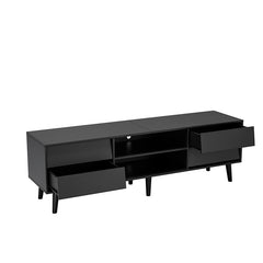 Bellemave® 63" TV Stand Features Vintage-style and Bevel Design with 4 Drawers