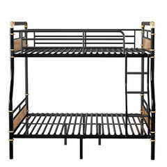 Bellemave® Full XL over Queen Metal Bunk Bed, Industrial Detachable Bunk Beds with Safety Guard Rails