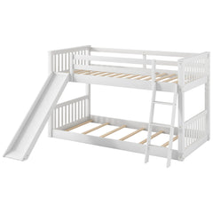 Bellemave® Bunk Bed with Convertible Slide and Ladder