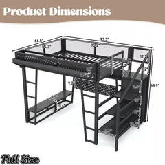 Full size gaming loft bed dimensions