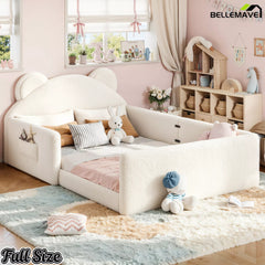 Full size bear shaped children bed frame design