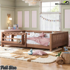 Natural color Montessori floor bed for children's bedroom