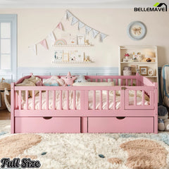 pink kids bed with storage drawers bedroom furniture