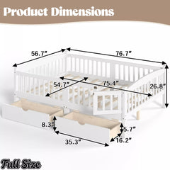 white kids platform bed with dimensions