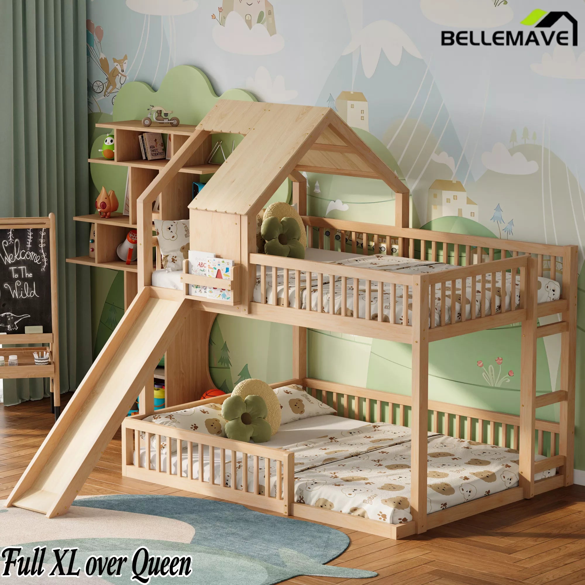 full over queen bunk bed frame