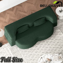 Bellemave® Folding Foam Sofa Bed,15" Full Size Floor Couch,Convertible Sleeper Futon Loveseat Couch for Living Room, Guest Use, Office, Apartmen Bellemave®