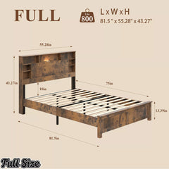 Full Size Wood Platform Bed Frame Dimensions