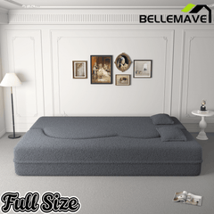 Bellemave® Folding Foam Sofa Bed,15" Full Size Floor Couch,Convertible Sleeper Futon Loveseat Couch for Living Room, Guest Use, Office, Apartmen Bellemave®