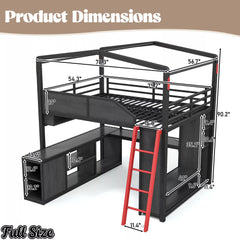 Full Size Gaming Loft Bed Dimensions