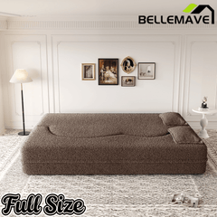 Bellemave® Folding Foam Sofa Bed,15" Full Size Floor Couch,Convertible Sleeper Futon Loveseat Couch for Living Room, Guest Use, Office, Apartmen Bellemave®