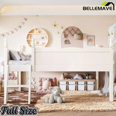 Bellemave® Kids Low Loft Bed with Bookshelf for Girls & Boys Bellemave®