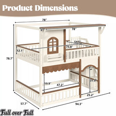 full over full bunk bed dimensions and measurements