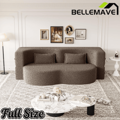 Bellemave® Folding Foam Sofa Bed,15" Full Size Floor Couch,Convertible Sleeper Futon Loveseat Couch for Living Room, Guest Use, Office, Apartmen Bellemave®