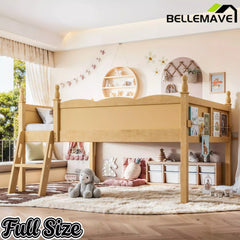 Bellemave® Kids Low Loft Bed with Bookshelf for Girls & Boys Bellemave®
