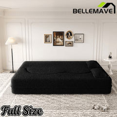 Bellemave® Folding Foam Sofa Bed,15" Full Size Floor Couch,Convertible Sleeper Futon Loveseat Couch for Living Room, Guest Use, Office, Apartmen Bellemave®
