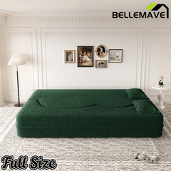 Bellemave® Folding Foam Sofa Bed,15" Full Size Floor Couch,Convertible Sleeper Futon Loveseat Couch for Living Room, Guest Use, Office, Apartmen Bellemave®