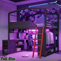 Full Size Gaming Loft Bed Front View