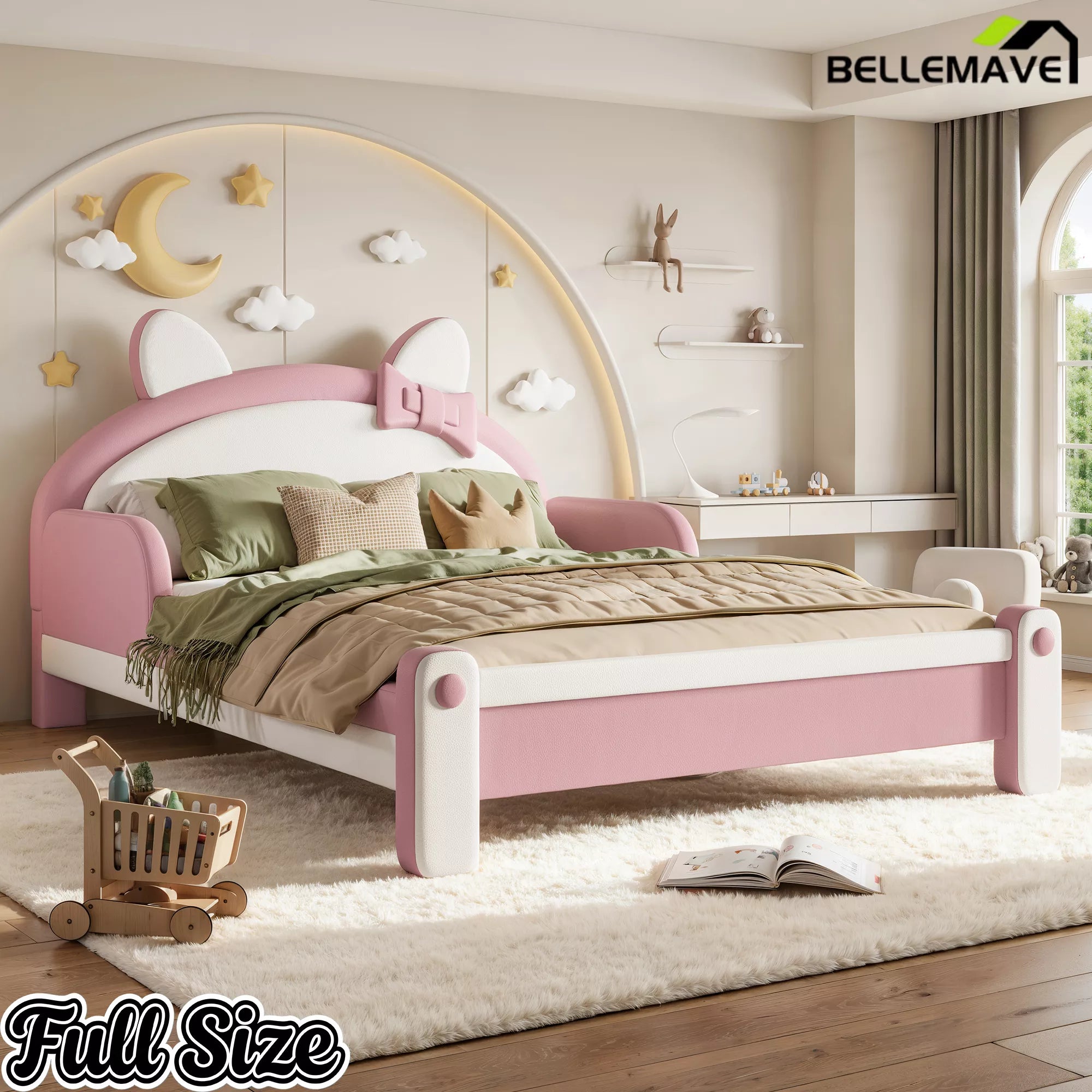 Full Size Princess Style Cat Ear Bed Frame