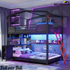 House shaped gaming bunk bed bedroom scene