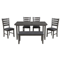 Bellemave® Dining Room Table and Chairs with Bench, Rustic Wood Dining Set Bellemave®