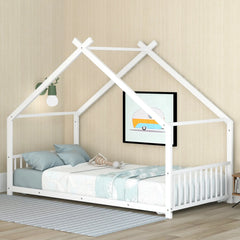 Bellemave® Twin Size Montessori Metal House Bed Bellemave®