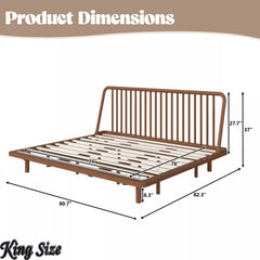 King Size Bamboo Platform Bed Dimensions