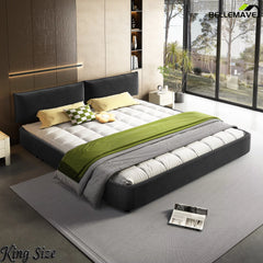 Dark Gray Cloud Bed Frame Bedroom Display