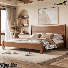 King bamboo platform bed natural bedroom design