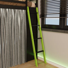 Bellemave® Full Gaming Loft Bed with Wardrobe & Desk & Charging Station & RGB Light,Wood Loft Bed Frame with Storage Shelves,Curtains & DIY Pegboard,Black Green Bellemave®