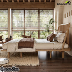 Queen Natural Bamboo Bed Frame Side View