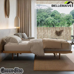Bellemave® Platform Bed Frame, Solid Bamboo Floating Bed with Wood Slats Support for Bedroom, Guest Rooms, Apartments Bellemave®