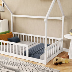 Safety fence guardrails and child friendly side opening doorway detail of Bellemave® bed