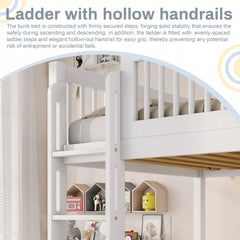 bunk bed ladder with hollow handrails and safety guardrail design