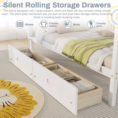 under bed storage drawers with smooth rolling wheels on bunk bed