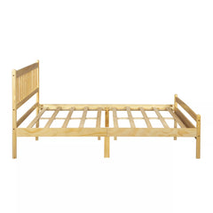Bellemave® Traditional Solid Wood Bed Frame with Headboard and Footboard