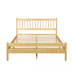 Bellemave® Traditional Solid Wood Bed Frame with Headboard and Footboard